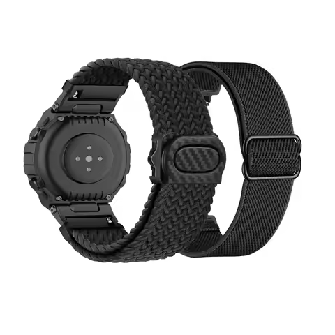 2pcs Elastic Nylon Bands for Amazfit T-Rex/T-Rex Pro/T-Rex 2/T-Rex Ultra Strap for Men and Women