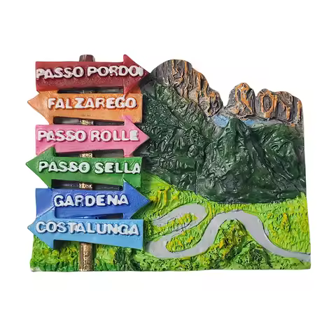 Dolomites Italy 3D Fridge Magnet Souvenir Gift,Resin Handmade Dolomites Refrigerator Magnet Home Dec