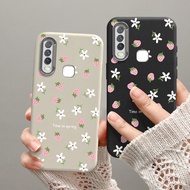 strawberry White Flowers Casing For OPPO 5 7 8 LITE A94 F21S PRO AX7 AX5S 7Z A7N A12S A11K A5S F19S 