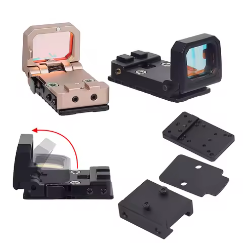 Tactical Flip Up Red Dot Sight Reflex Scope Collimator Pistol Riflescope For G19 MOS 1913 Mount Hunt