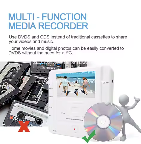 4.3 Inch AV in Home Dvd/vcd Recorder Portable Vhs Video Player