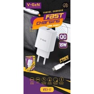 V-GeN VTC1-17 Fast Charging QC 3.0 15W Travel Charger Adapter