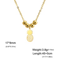 Skyrim 18K Dứa Vàng Vòng cổ cho phụ nữ thép titan trang sức thời trang Charming Quà Tặng