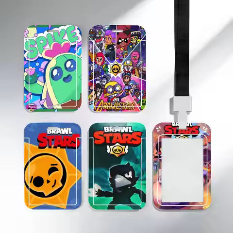 B-Brawl S-Stars Classic Movie ID Card Holder Neck Strap Pendant Door Badge Holder Lanyards Keychain 