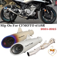 Slip On For CFmoto CF675SR NK 675SR 2024 2025 Motorcycle Exhaust Escape System Side Row Mid Link Pip