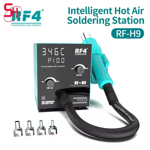 RF4 RF-H9 Temperature Control Hot Air Gun Desoldering Station BGA Rework Station with Hang-up Functi
