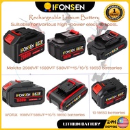 2988VF/1688VF/588VF/188VF Large Capacity Lithium Battery 59800mAH Makita Socket Impact Drill Grinder