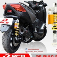 ABSORBER RCB DB-5 SERIES YAMAHA XMAX250-300/NVX155=YELLOW/TITANIUM/RED (348mm)