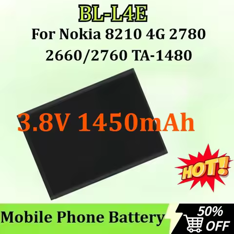 BL-L4E High-Capacity 3.8V 1450mAh 5.5Wh Mobile Phone Battery for Nokia 8210 4G/ 2780/2660/2760 TA-14