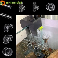 ORIENTLII Tank Tee Way Joints, Transparent Plexiglass 16 20mm Acrylic Pipe Fittings, 90 Degree Elbow