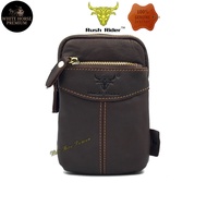Rush Rider Leather Mobile Phone Bag Cowhide Leather Pouch Waist Bag Handphone Bag Kulit Sling Sandan