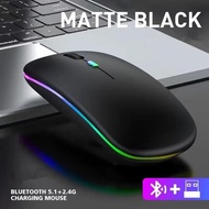 Wireless rechargeable Bluetooth mouse Wireless computer Mause LED backlit mouse RGB ergonomic gaming