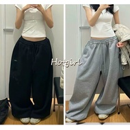 【READY STOCK AT  Johor】 Hotgirl⭐Seluar Peluh Kaki Lebar,  Longgar, Panjang Lantai Kasual, American h