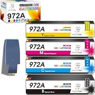 972A Ink Cartridges High Yield 4-Pack, (with Upgrade Device) Miss Deer Compatible for HP 972 A 972X 