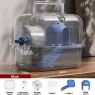 AP AIMAYAPET Hamster Cage Transparent Carrier Bag Breathable Outdoor Portable Travel Cage with Wheel