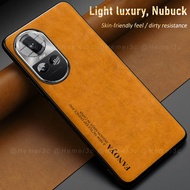 For OPPO Reno10 Reno 10 Pro 5G Casing Nubuck Leather Hard Phone Case Cover