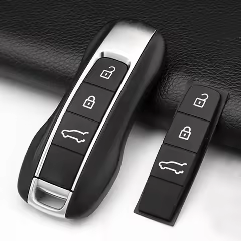 Car Key Case Rubber Pad For Porsche Cayenne Panamera Cayman Macan Boxster 718 911 Remote Control Key