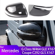 Real Carbon Fiber Side Door Mirror Cover Styling For Mercedes Benz G Class W464 GLE X167 Coupe C292 