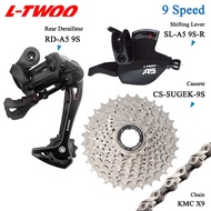 LTWOO-A5-1X9S-Groupset 9speed shift lever (with gear display )-derailleur cassette 32T-34T-36T-40T-4