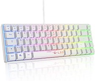 The G-Lab Keyz Hydrogen, 60% Gamer Keyboard, Azerty Wired Semi-Mechanical Keyboard, Multi-Color Back