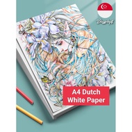 [SG] A4 50pcs Matte Cardstock Paper Kraft Paper 230gsm 300gsm White Paper