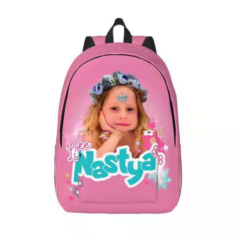 Like Nastya Cute Girl Casual Backpack Outdoor High School Work Kawaii Flowers Daypack for Men Women 