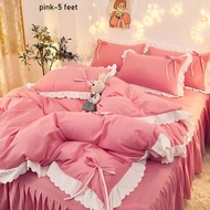 JJT [Miễn Phí Vận Chuyển]Ga trải giường (2 * áo gối + 1 * ga trải giường + 1 * vỏ chăn) ga trải giườ