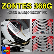 For Zontes 368G Motorcycle Sticker Set Customized Logo Sticker Rim Sticker Reflective Waterproof Vin