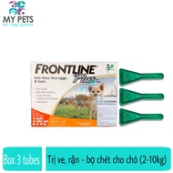 Frontline Plus nhỏ gáy hết ve rận bọ chét cho chó (size 2-10kg) - Hộp 3 tuyp. ( 3 tubes. Full box)