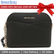 Michael Kors Handbag In Gift Box Crossbody Bag Jet Set Travel Medium Dome Crossbody Bag Black # 35F1