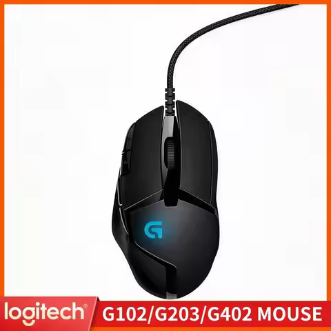 Logitech G402 Wired Mouse 8 Buttons 1ms Response Anti-Slip for Home Office and Gaming Combo Environm