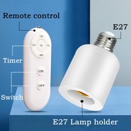 New E27 Led Bulb Base 60W Wireless Remote Control Smart Timer Switch Lamp Holder AC110V 220V House M