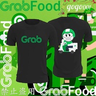 Baju Sulam Grab Simple Grab Food RIDER T-Shirt Ready Stock Baju Grab Food Delivery Pure Cotton Short