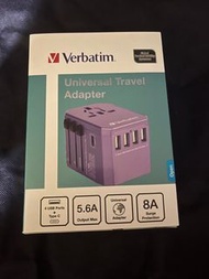 紫色 Verbatim universal Travel Adapter，旅行轉插頭, Watsons 