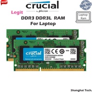Crucial Laptop RAM ddr3/ddr3l 8gb 4gb 1600mhz/1333mhz/1066mhz SODIMM Memory PC3-12800S PC3L