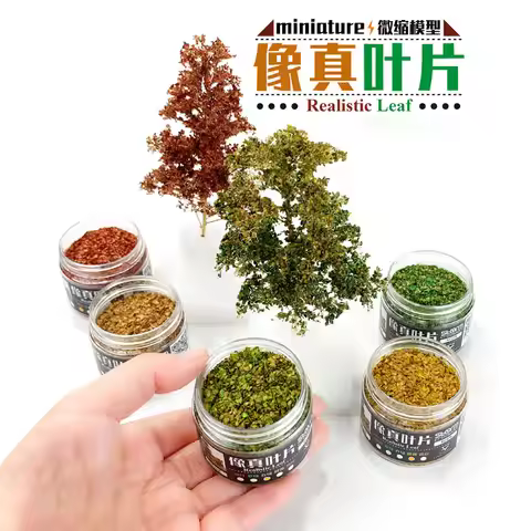 Diorama Leaf Ho Scale DIY Model Making Miniature Trees Foliage 1:72 Simulation Leaves Military Scene