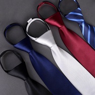 8CM Pull Tie Tie Formal Wear Lazy Tie Men Fashion Clothing Accessories Striped Suit Business Tie Rea
