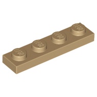 Lego 3710 Plate 1 x 4 dark tan
