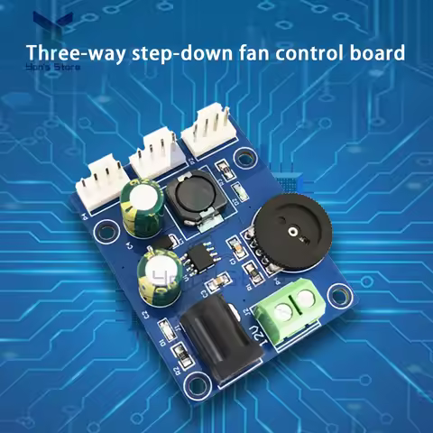 DC 12V 3A 3 Way Fan Motor Speed Controller Module DC-DC 12V-24V To 0V-13V Step Down Fan Control Boar