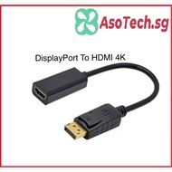 DisplayPort DP Male To HDMI Female Adapter Cable 4K 60Hz 15cm (ADT4K DP HDMI)