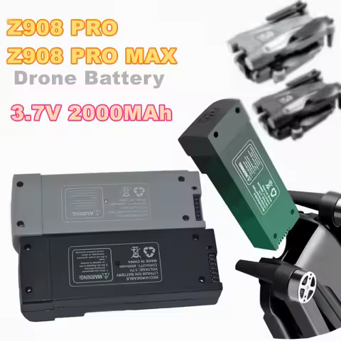 3pcs 3.7v2000mah Battery For Z908 Pro Battery for Z908 PRO MAX RC Plane 3.7V 2000MAh Oringal Grey/Bl