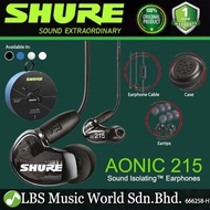 Shure AONIC 215 In Ear Sound Isolating Earphones Wired Detachable Cable with Case (AONIC215)