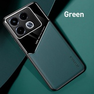 Infinix Lưu Ý 40 Pro Cộng Với 2024 4G 5G Trường Hợp Da nam châm gắn ô tô Khung Bảo Vệ Bìa Cho Note40