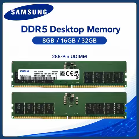 Samsung DDR5 Desktop RAM 8GB 16GB 32GB 4800MHz UDIMM 288Pin PC5-38400 PC5-41600 PC5-44800 1.1V Compu