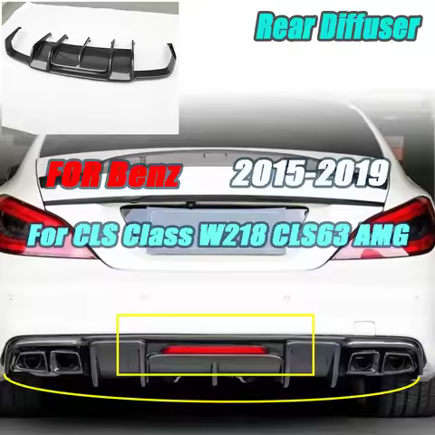 JCYECF Rear Diffuser For Mercedes Benz CLS Class W218 CLS63 AMG 2015-2019 Carbon Fiber Styling Acces