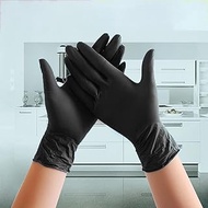 100pcs Black Disposable Latex Nitrile Glove Working Gloves Food Grade Waterproof Allergy Free Work Safety Gloves S/m/l Gloves