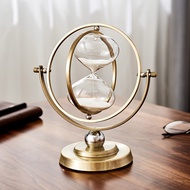 1个，30Minute White，Antique style720°，Metal and Glass retro Clock，，Desk，and