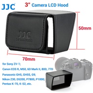 JJC กล้องฮู้ดหน้าจอ LCD 3 "สำหรับ Canon EOS M50 R R6 RP 90D 80D 70D 6D Mark II 850D 800D 200D II Sony ZV-E1 R5 ZV-1 A7SIII Nikon Z30 D5600 D5500 D5300 P1000ฟูจิฟูจิฟูจิ X-S10 X-T4 A7C พานาโซนิค G7 g9 G85 GH5