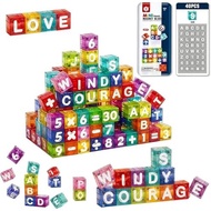 Magnetic Letter Number Blocks for Kids Ages 3-8 | Alphabet magnets, A-Z letters, 0-9 numbers, math s