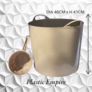 Multifunctional Plastic Large Capacity Round Timba With Handle And Tabo